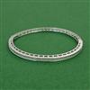 American Diamond Openable kada with Rhodium Plating Mehndi Plating