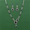 American Diamond Classic Necklace with Rhodium Plating
