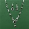 American Diamond Classic Necklace with Rhodium Plating