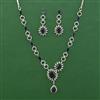 American Diamond Classic Necklace with Rhodium Plating