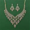 American Diamond Classic Necklace with 2 Tone Plating