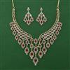 American Diamond Classic Necklace with 2 Tone Plating