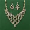 American Diamond Classic Necklace with 2 Tone Plating