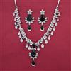 American Diamond Classic Necklace with Rhodium Plating