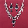 American Diamond Classic Necklace with Rhodium Plating