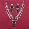 American Diamond Classic Necklace with Rhodium Plating