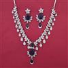 American Diamond Classic Necklace with Rhodium Plating