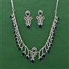 American Diamond Classic Necklace with Rhodium Plating
