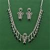 American Diamond Classic Necklace with Rhodium Plating
