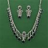 American Diamond Classic Necklace with Rhodium Plating