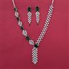 American Diamond Classic Necklace with Rhodium Plating