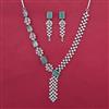 American Diamond Classic Necklace with Rhodium Plating