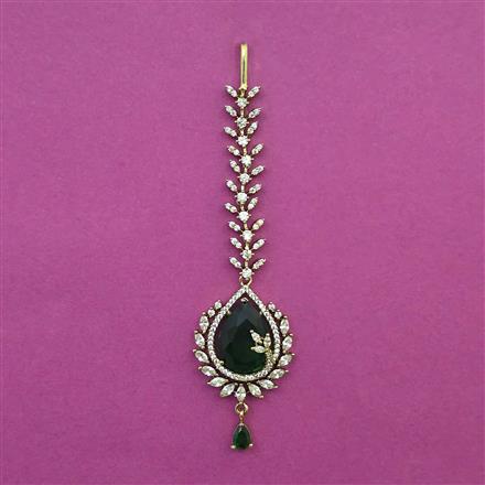 American Diamond Classic Tikka with Mehndi Plating