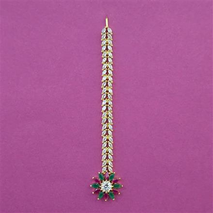 American Diamond Classic Tikka with 2 Tone Plating