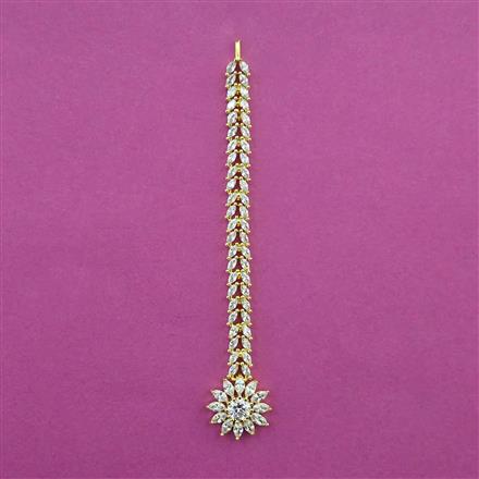 American Diamond Classic Tikka with 2 Tone Plating