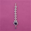 American Diamond Classic Tikka with Rhodium Plating