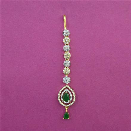 American Diamond Classic Tikka with 2 Tone Plating