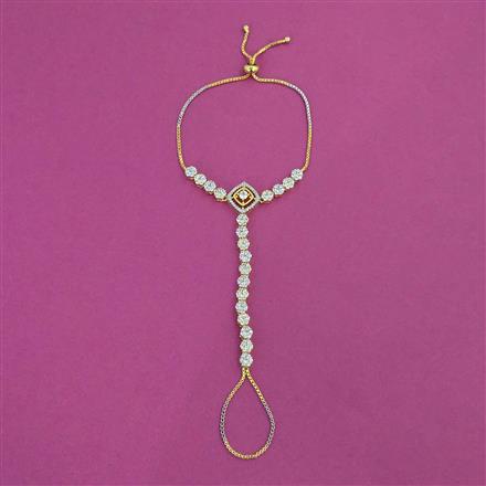American Diamond Classic Hath Pan with Rhodium Plating 2 Tone Plating