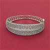 American Diamond Openable kada with Rhodium Plating
