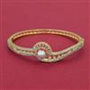 American Diamond Pearl Kada with Rhodium Plating 2 Tone Plating Mehndi Plating