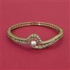 American Diamond Pearl Kada with Rhodium Plating 2 Tone Plating Mehndi Plating