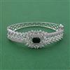 American Diamond Openable kada with Rhodium Plating