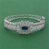 American Diamond Openable kada with Rhodium Plating