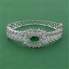 American Diamond Openable kada with Rhodium Plating