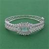 American Diamond Openable kada with Rhodium Plating