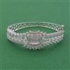American Diamond Openable kada with Rhodium Plating