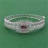 American Diamond Openable kada with Rhodium Plating