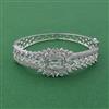 American Diamond Openable kada with Rhodium Plating