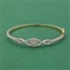 American Diamond Openable kada with Rhodium Plating 2 Tone Plating Mehndi Plating