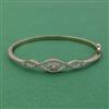 American Diamond Openable kada with Rhodium Plating 2 Tone Plating Mehndi Plating
