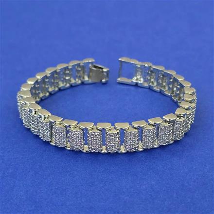 American Diamond Classic Bracelet with Rhodium Plating