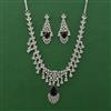 American Diamond Classic Necklace with Rhodium Plating