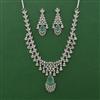 American Diamond Classic Necklace with Rhodium Plating