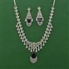 American Diamond Classic Necklace with Rhodium Plating