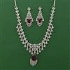 American Diamond Classic Necklace with Rhodium Plating