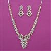 American Diamond Pearl Necklace with 2 Tone Plating