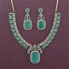 American Diamond Classic Necklace with Mehndi Plating