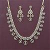 American Diamond Classic Necklace with Rhodium Plating 2 Tone Plating Mehndi Plating Carat Plating