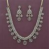 American Diamond Classic Necklace with Rhodium Plating 2 Tone Plating Mehndi Plating Carat Plating