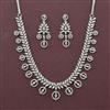American Diamond Classic Necklace with Rhodium Plating 2 Tone Plating Mehndi Plating Carat Plating