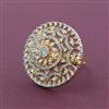 American Diamond Adjustable Ring with Rhodium Plating 2 Tone Plating Mehndi Plating Carat Plating