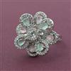 American Diamond Adjustable Ring with Rhodium Plating