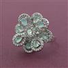 American Diamond Adjustable Ring with Rhodium Plating
