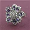 American Diamond Adjustable Ring with Rhodium Plating