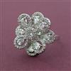American Diamond Adjustable Ring with Rhodium Plating
