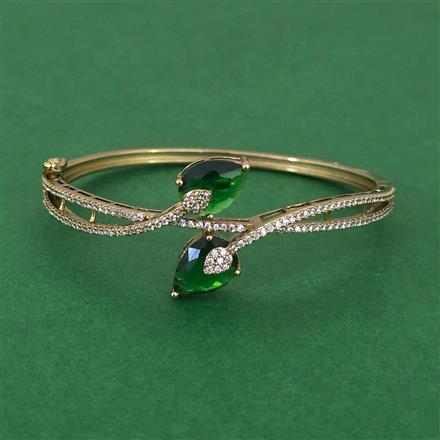 American Diamond Openable kada with Mehndi Plating
